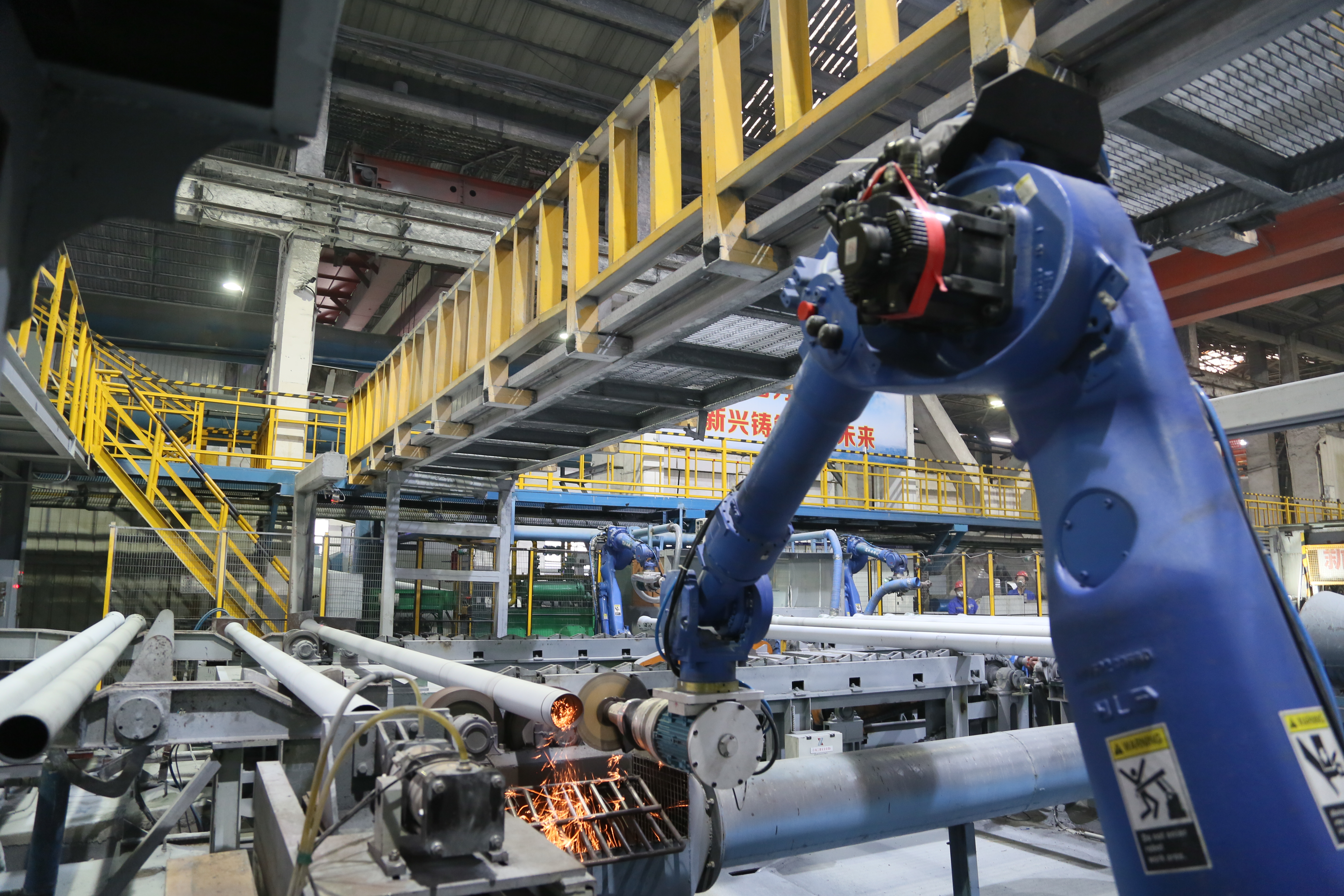 球墨铸铁管智能柔性化整涂生产线